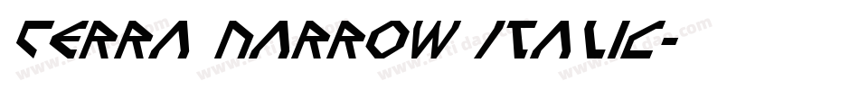 Terra Narrow Italic字体转换